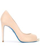 Loriblu Peep Toe Pumps - Nude & Neutrals