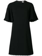 Chloé Scalloped Short Dress - Black