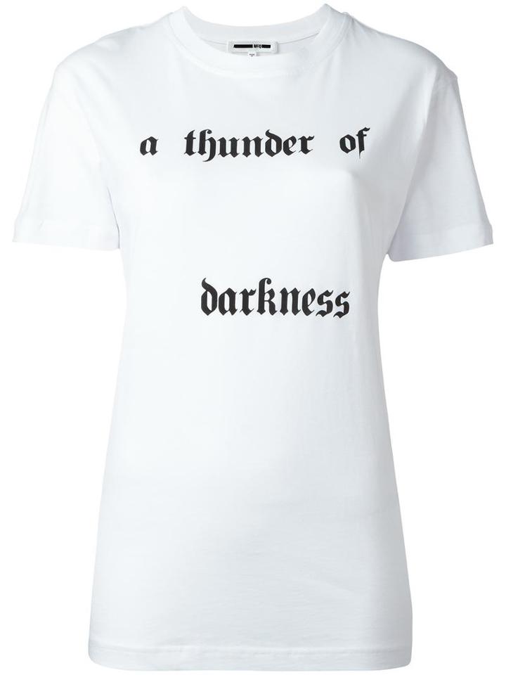 Mcq Alexander Mcqueen A Thunder Of Darkness T-shirt, Women's, Size: Small, Cotton