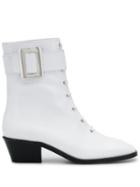 Dorateymur Buckle-detail Ankle Boots - White