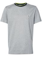 Moncler Contrast Collar Logo T-shirt - Grey