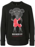 Blackbarrett Boxing Bear Print Sweatshirt