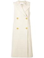 Mulberry Long Double Breasted Gilet - Nude & Neutrals
