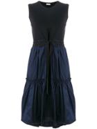 Moncler Tiered Hem Sleeveless Dress - Blue