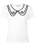 Comme Des Garçons Girl - Collar Print T-shirt - Women - Cotton - M, White, Cotton