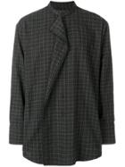 Wooyoungmi Checked Mandarin Collar Shirt - Grey