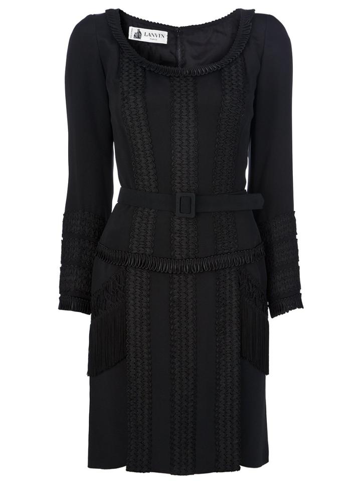 Lanvin Vintage Fringed Dress - Black