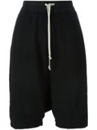 Rick Owens Drkshdw Drop Crotch Shorts, Women's, Size: Medium, Black, Cotton