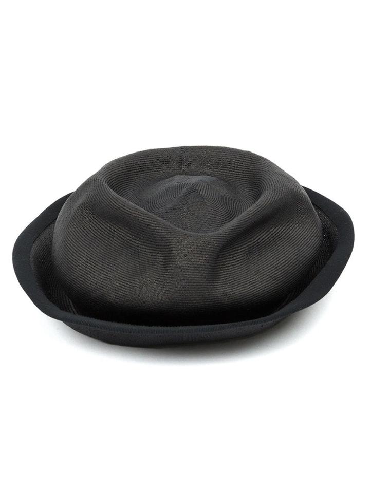 Horisaki Design & Handel Distressed Straw Hat - Black