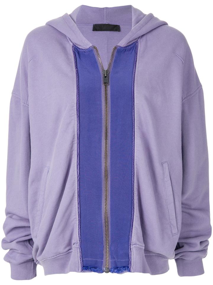 Haider Ackermann Zipped Hoodie - Pink & Purple