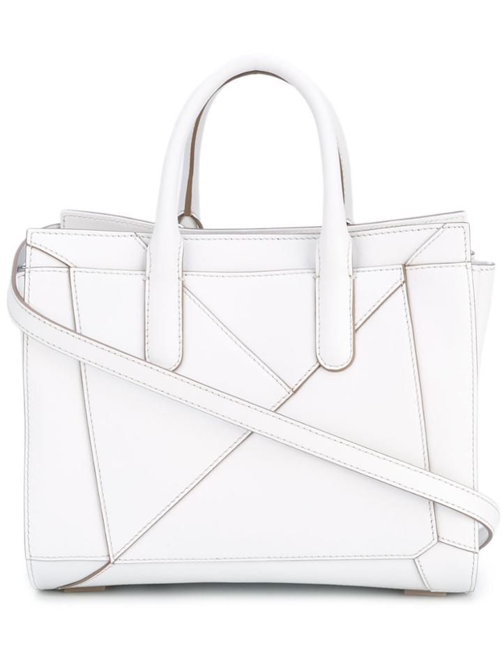 Max Mara Folded Detail Tote - White