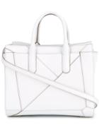 Max Mara Folded Detail Tote - White