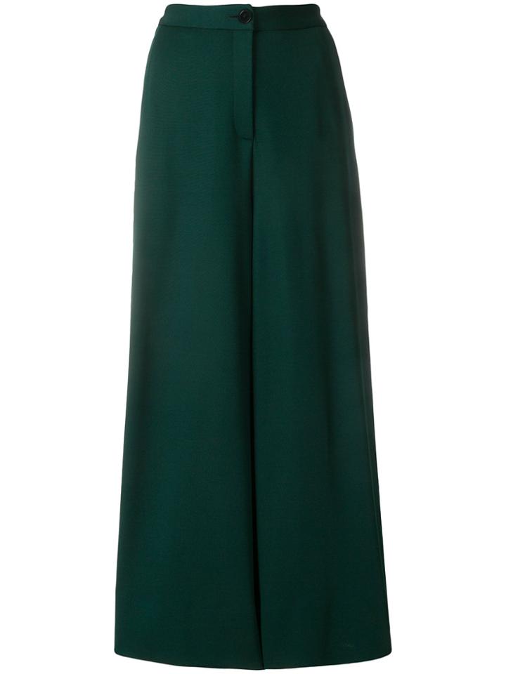 Talbot Runhof Wide-leg Cropped Trousers - Green