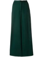 Talbot Runhof Wide-leg Cropped Trousers - Green