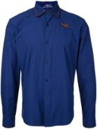 Jupe By Jackie Embroidered Figure Shirt - Blue