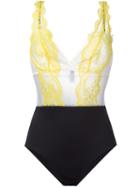La Perla 'jazz Time' Underwired Lace Body, Women's, Size: 32b, Yellow/orange, Polyamide/spandex/elastane/polyester/cotton