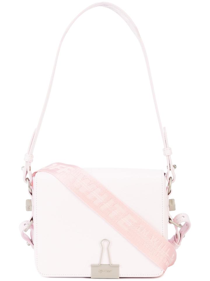 Off-white Binder Clip Bag - Pink & Purple