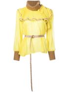 Sacai Ruffle Long-sleeve Blouse - Yellow