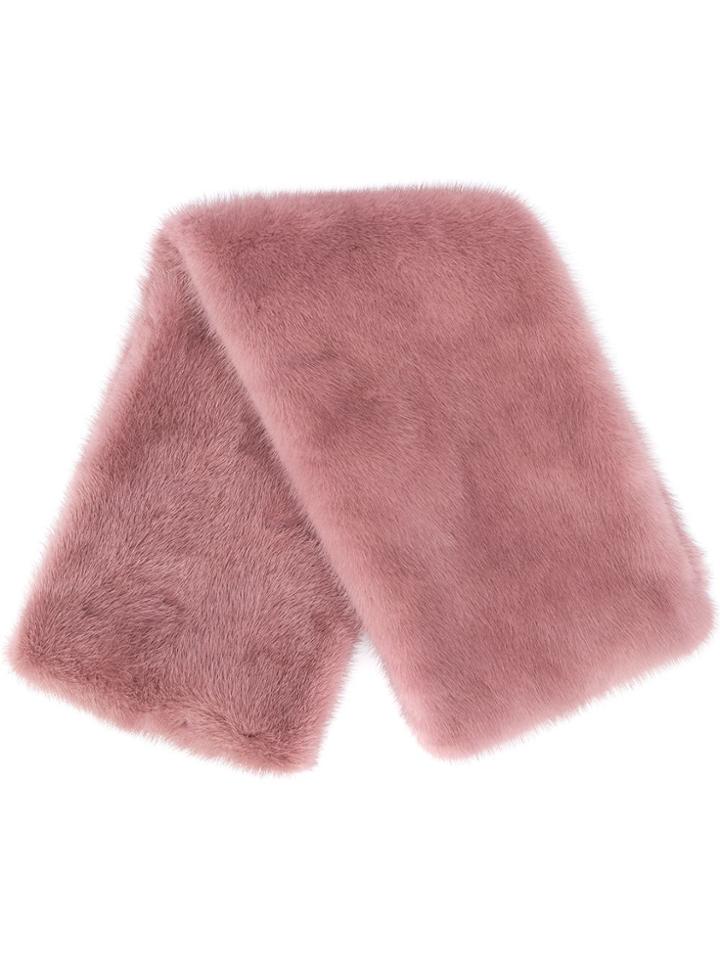 Gucci Pink Fur Scarf