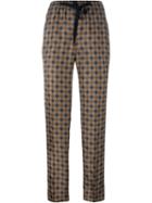 Incotex Printed Drawstring Trousers, Women's, Size: 40, Grey, Silk