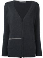 Fabiana Filippi Embellished Cardigan, Women's, Size: 42, Grey, Silk/cashmere/merino