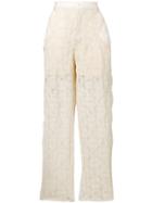 Philosophy Di Lorenzo Serafini Lace Panelled Trousers - Neutrals