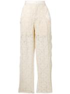 Philosophy Di Lorenzo Serafini Lace Panelled Trousers - Neutrals