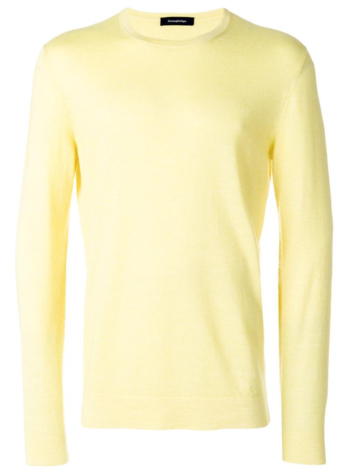 Ermenegildo Zegna Crew Neck Jumper - Yellow & Orange