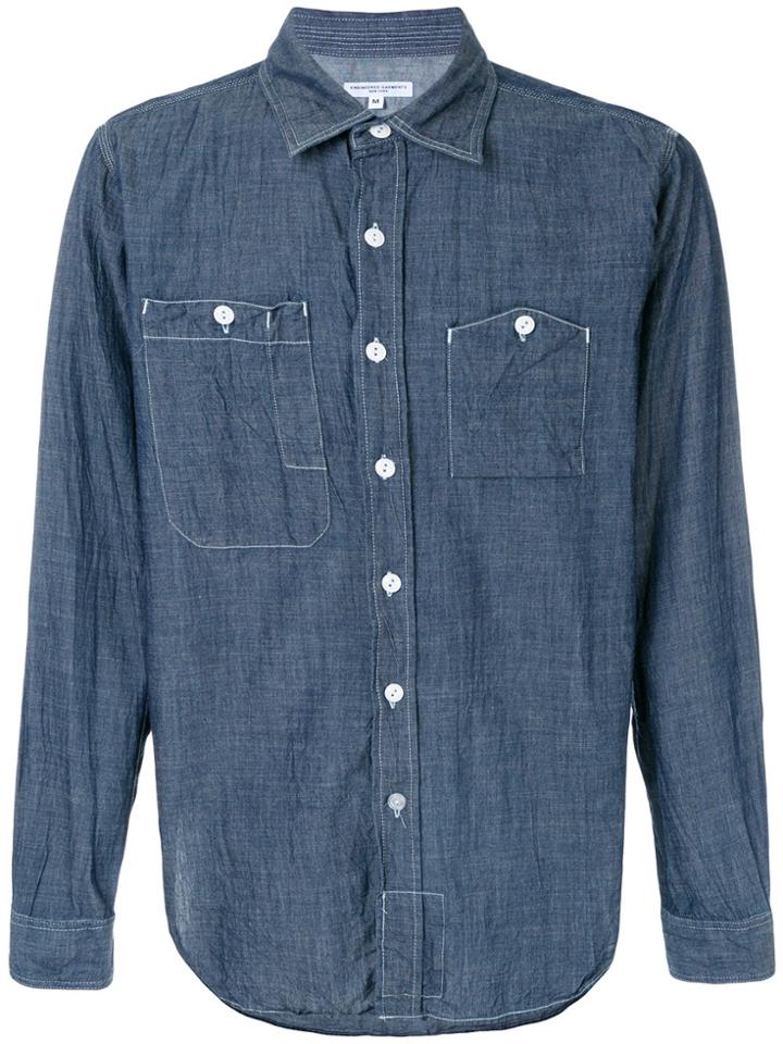 Engineered Garments Contrast Stitching Shirt - Blue