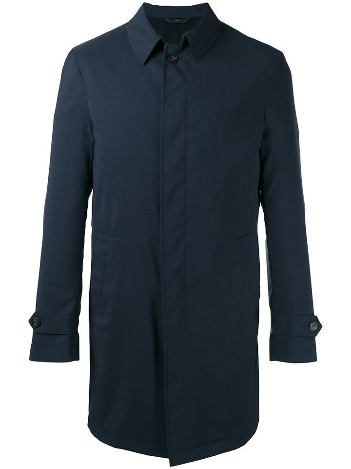 Hevo Single Breasted Coat, Men's, Size: 52, Blue, Polyamide/virgin Wool/rubber/viscose