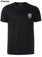 Alexander Mcqueen Amq Bone Embroidered T-shirt, Men's, Size: Large, Black, Cotton