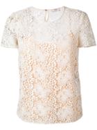 Max Mara - Layered Lace Top - Women - Polyester - 42, Nude/neutrals, Polyester