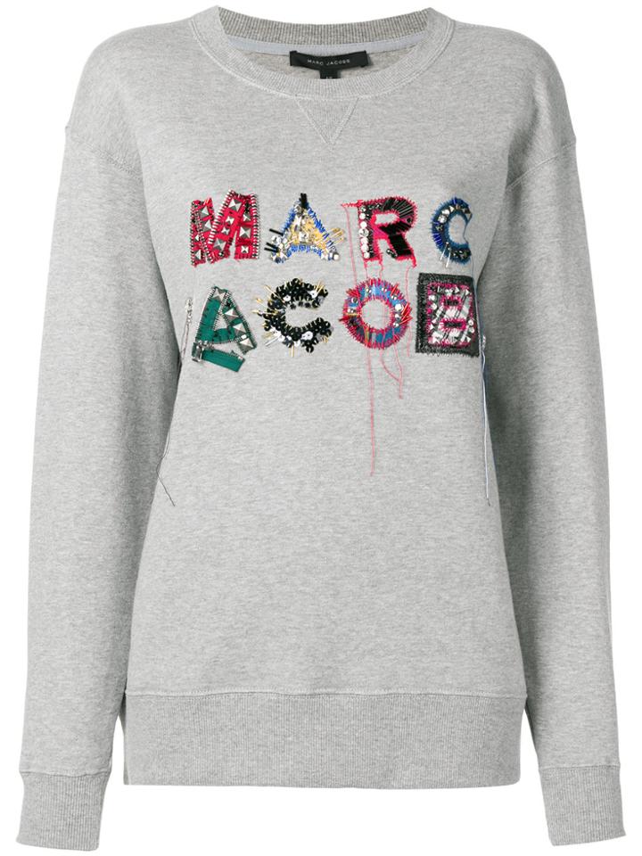 Marc Jacobs Logo Embroidered Sweatshirt - Grey