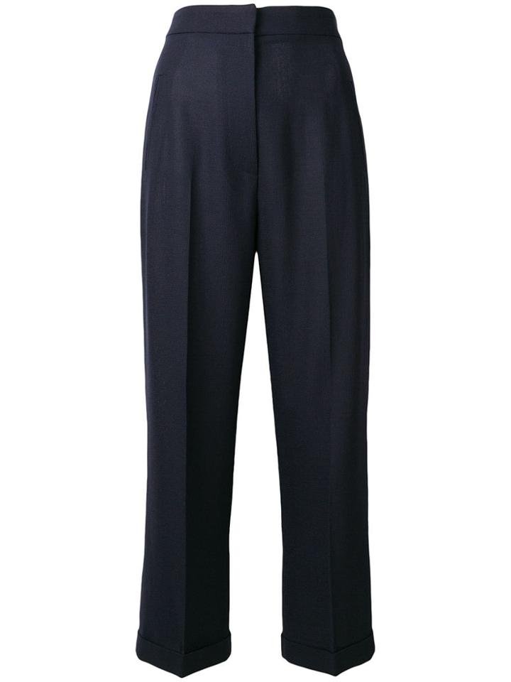 Jacquemus High Waisted Cropped Trousers - Blue