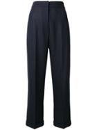 Jacquemus High Waisted Cropped Trousers - Blue