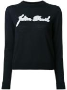 Julien David Intarsia Detail Jumper - Black