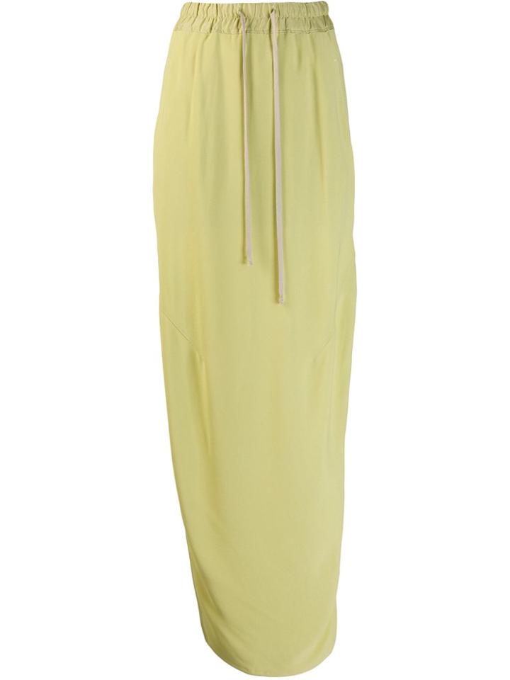 Rick Owens Side Slit Skirt - Green