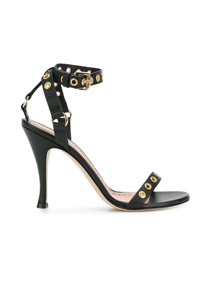 Twin-set Eyelet Stilettos - Black