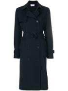 Akris Belted Trench Coat - Blue