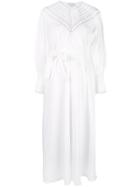 Gabriela Hearst Belted Poplin Dress - White