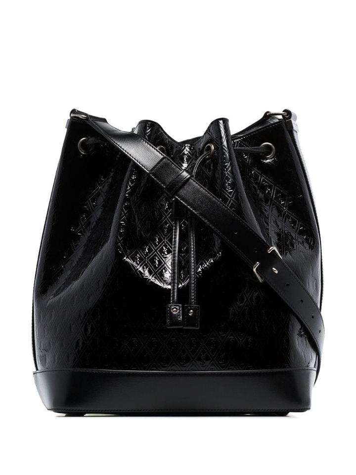 Saint Laurent Monogram-embossed Bucket Bag - Black