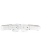 B-low The Belt Embellished Buckle Belt - White