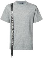 Mostly Heard Rarely Seen Logo Stripe T-shirt, Men's, Size: Large, Grey, Cotton