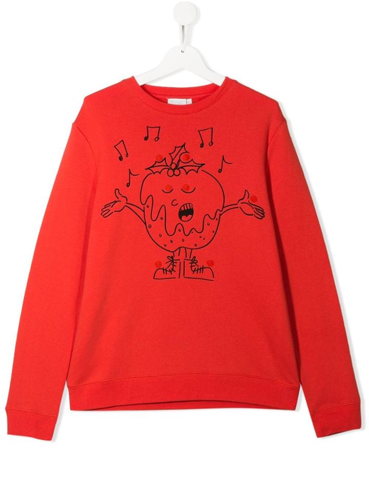 Stella Mccartney Kids Teen Singing Pudding Print Sweatshirt - Rosso