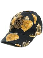 Dolce & Gabbana Golden Heart Print Baseball Cap - Black