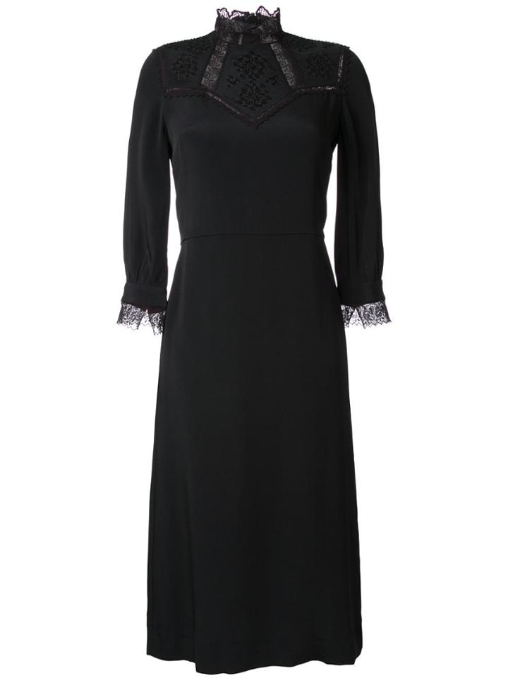 Vilshenko Collared Trim Detail Dress - Black
