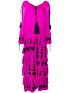Yuliya Magdych Grace Embroidered Maxi Dress - Pink