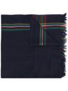 Ps By Paul Smith Check Printed Scarf - Blue