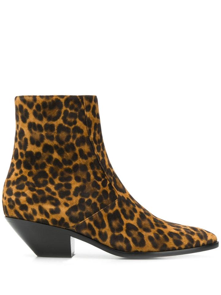 Saint Laurent Finn Boots - Brown