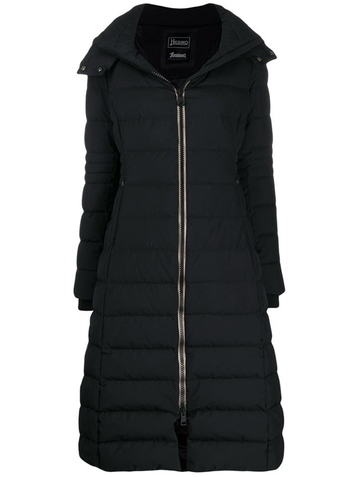Herno Long Puffer Coat - Black